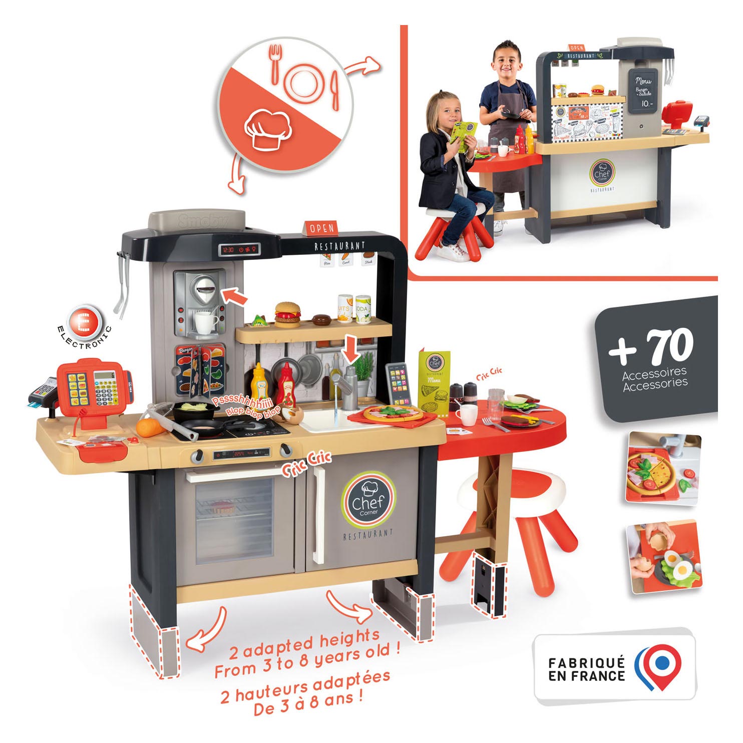 Smoby Chef Corner-restaurant, 70dlg.