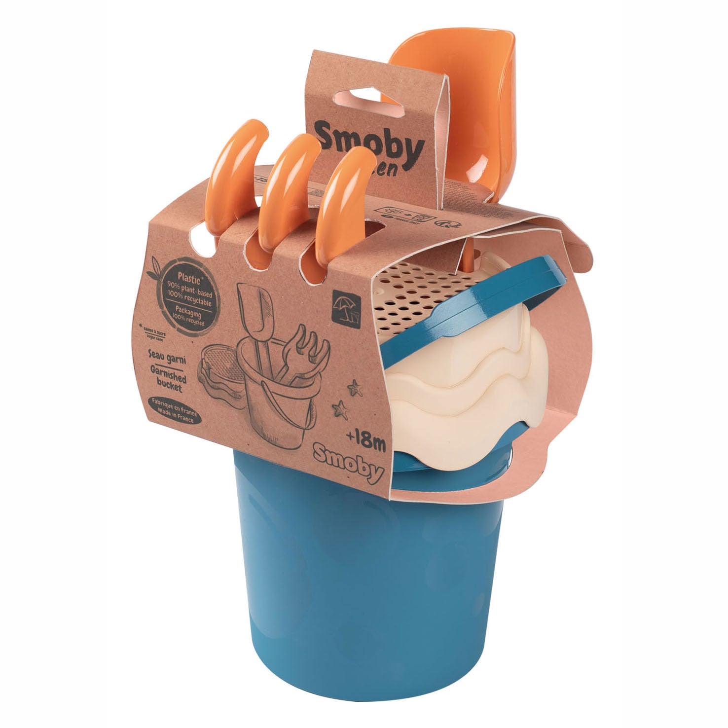 Smoby Groene Strandset Blauw, 3dlg.