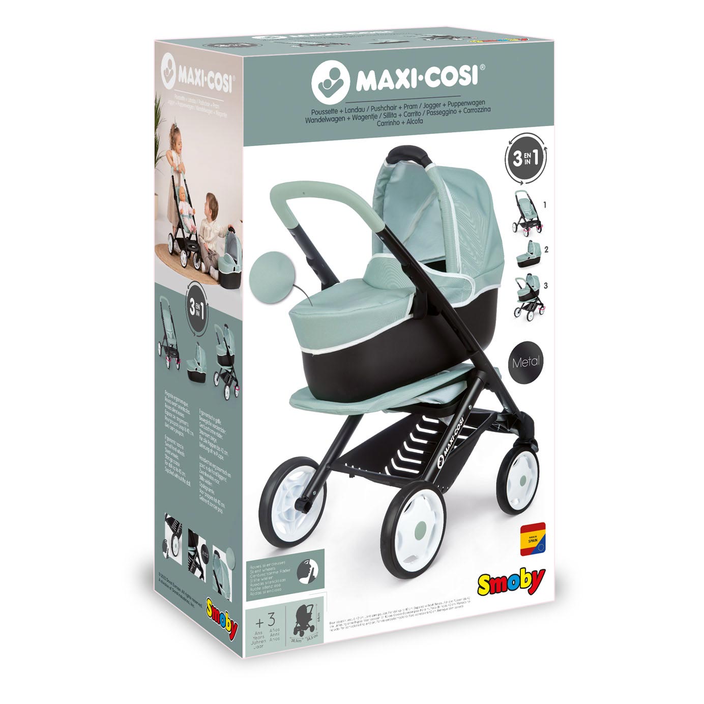 Smoby Maxi-Cosi Poppenwagen Salie, 3in1