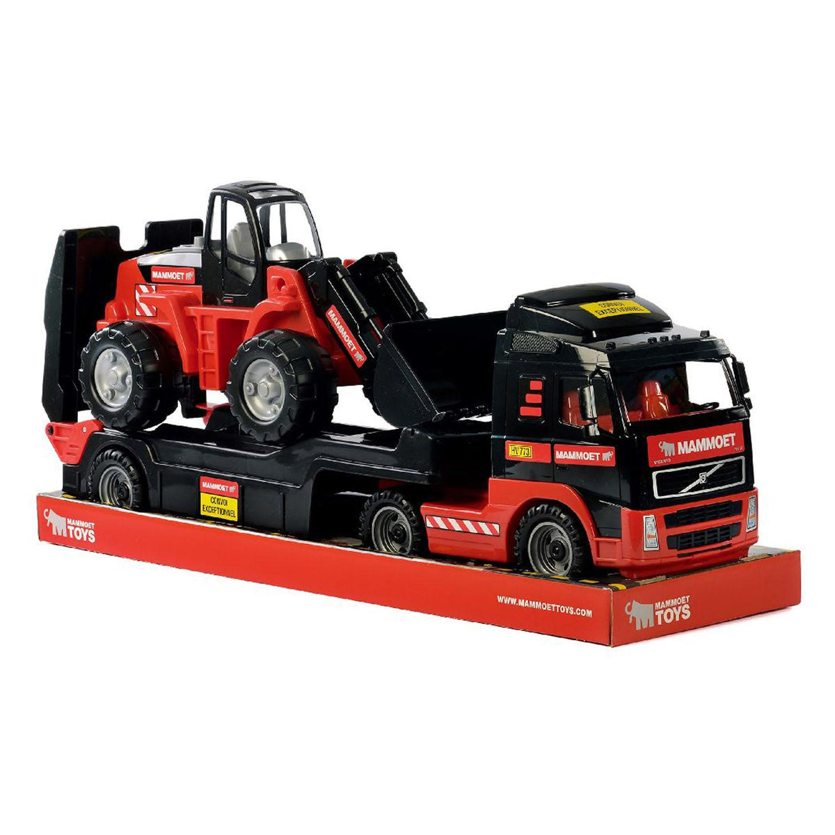 Mammoet toys cavallino mammoet vrachtwagen met aanhanger en graafmachine