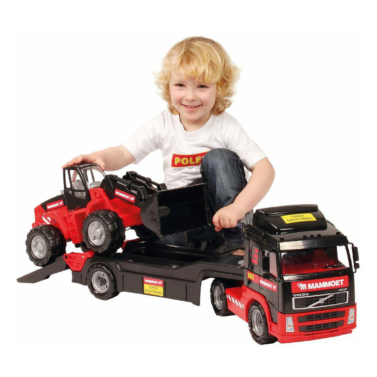 Mammoet toys cavallino mammoet vrachtwagen met aanhanger en graafmachine