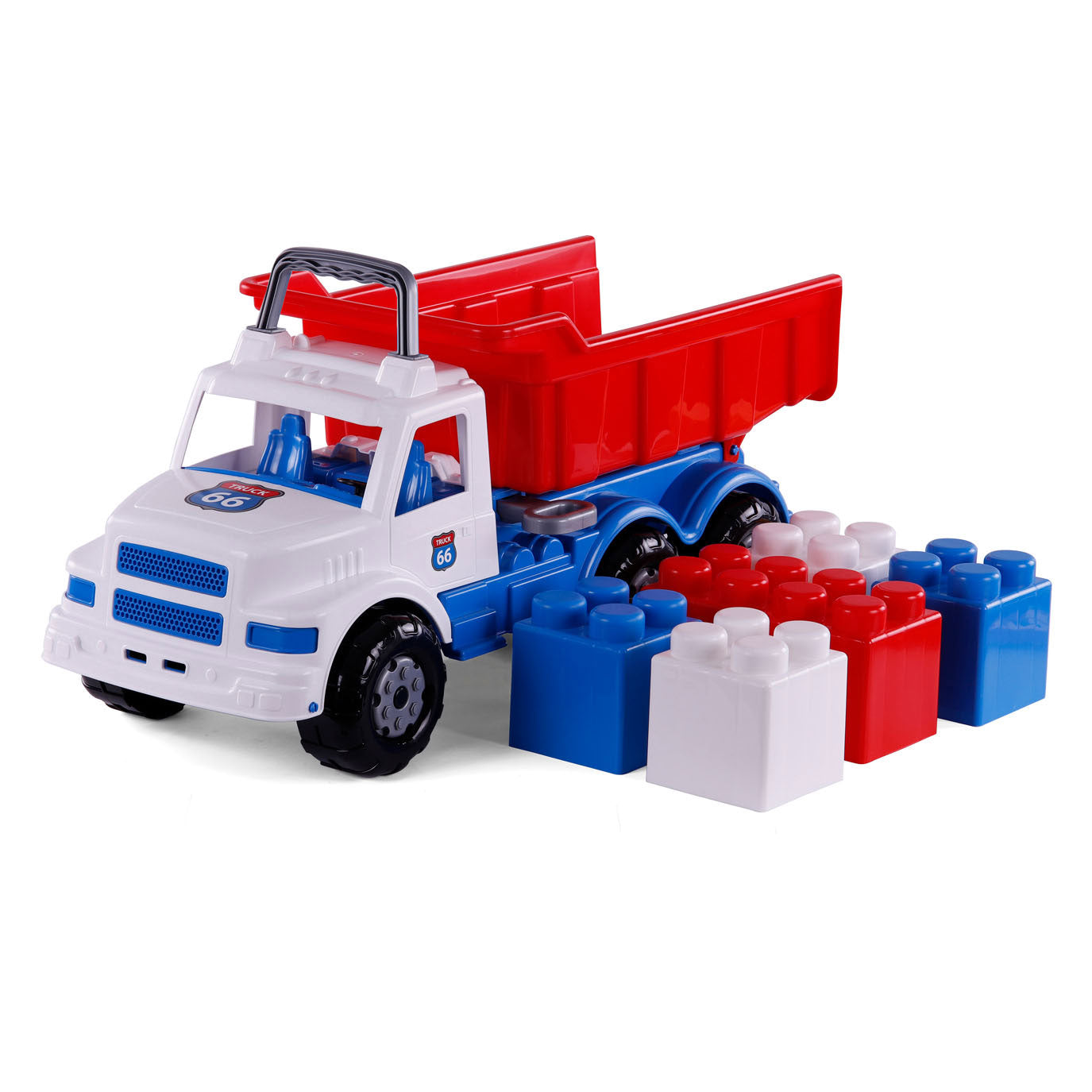 Cavallino route 66 xl kiepwagen met bouwblokken