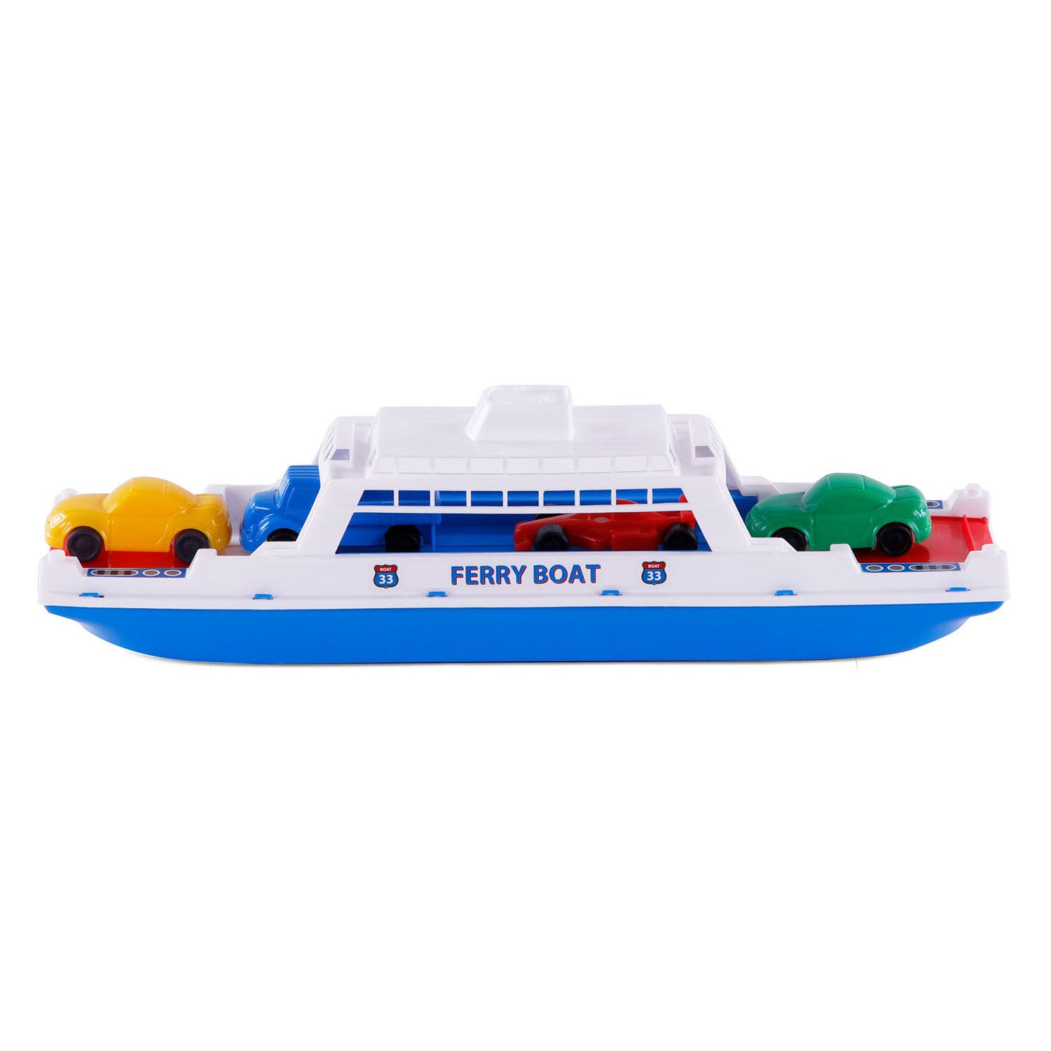 Merkloos overige merken veerboot 45 cm + 4 voertuigen