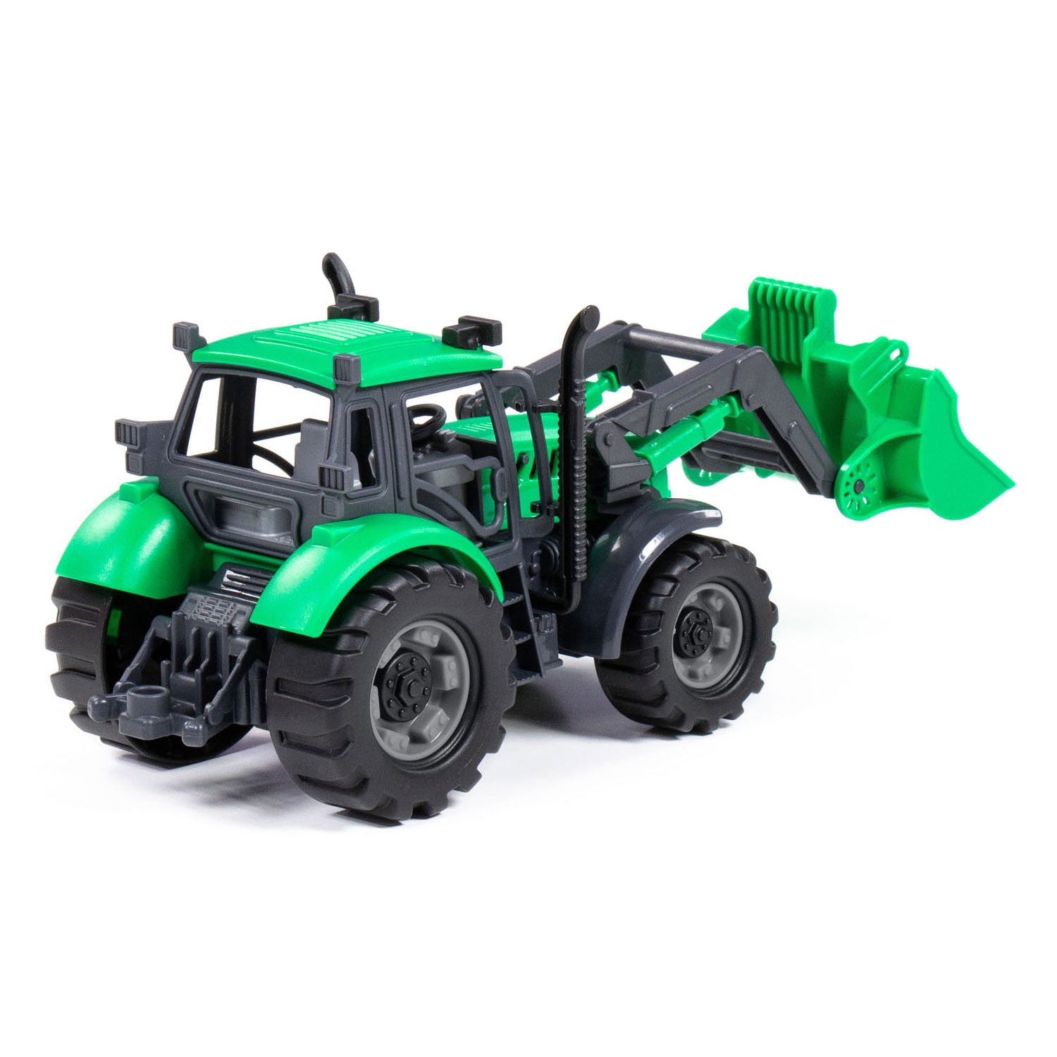 Cavallino tractor met shovel groen, schaal 1:32