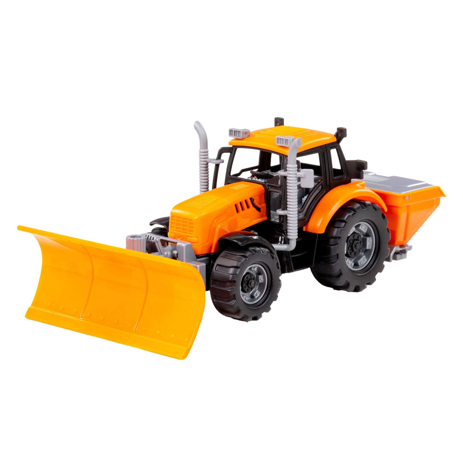 Cavallino tractor met sneeuwploeg geel, schaal 1:32