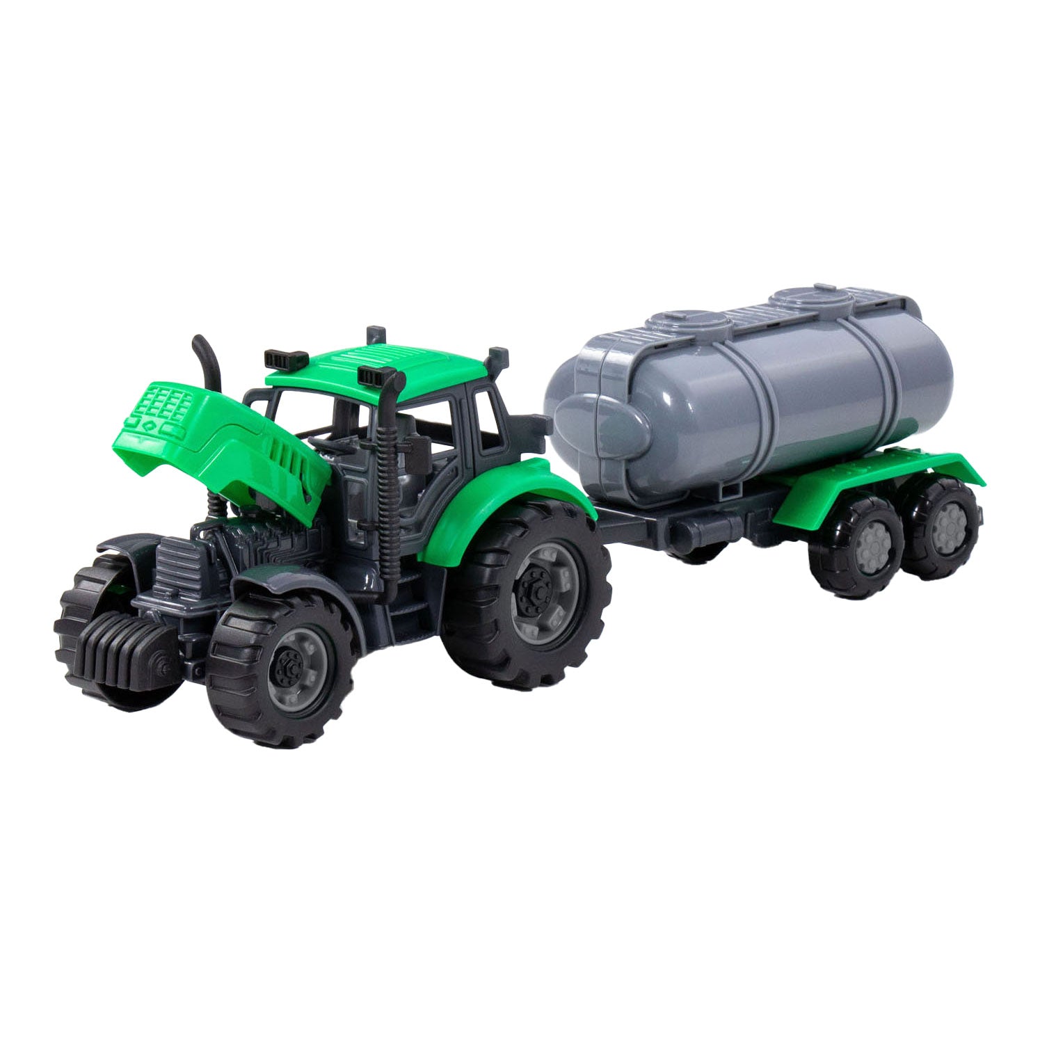 Cavallino tractor with tanker green, scale 1:32