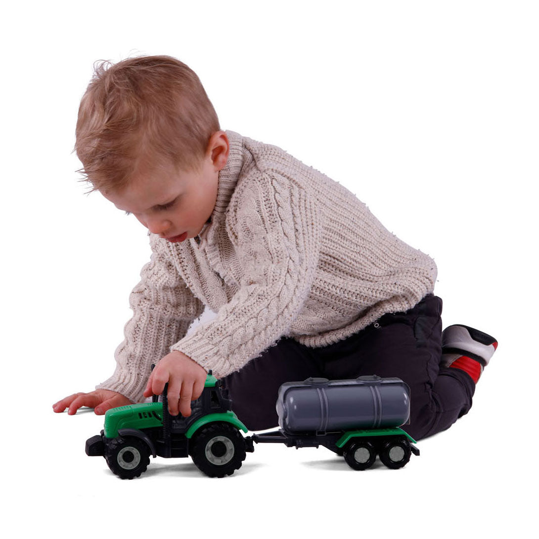 Cavallino tractor with tanker green, scale 1:32