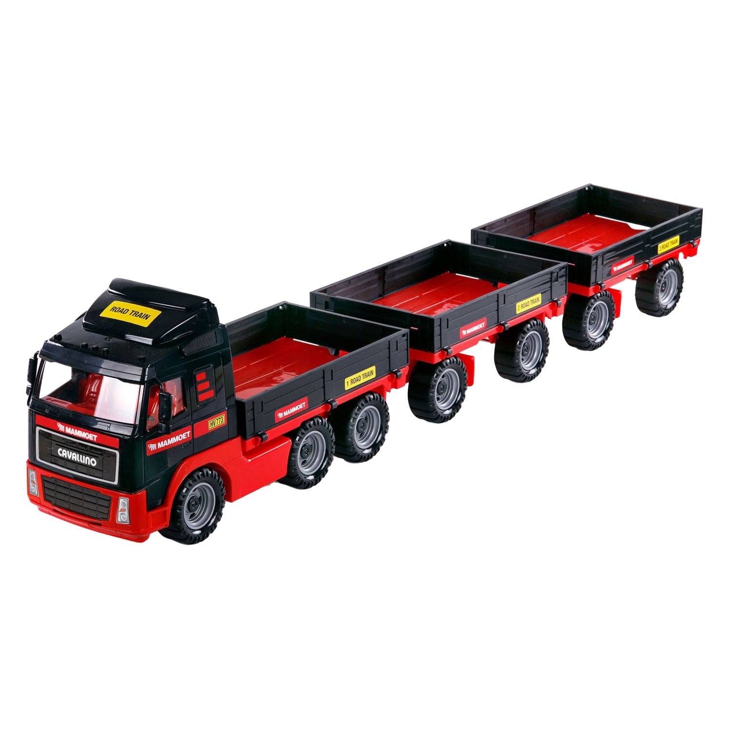 Cavallino mammoet vrachtwagen met dubbele aanhanger, schaal 1:16