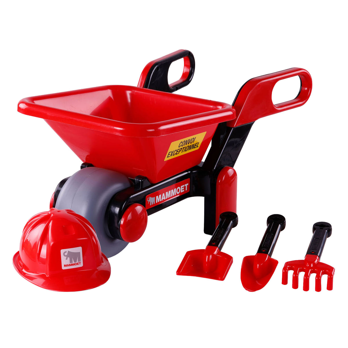 Cavallino mammoth wheelbarrow with helmet and tools, 5-piece.