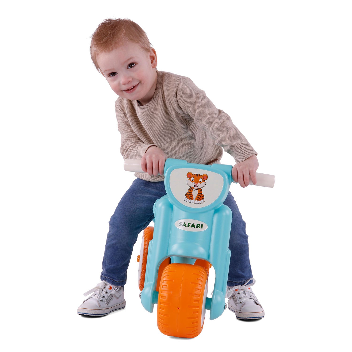Cavallino safarimotor blauw loopfiets