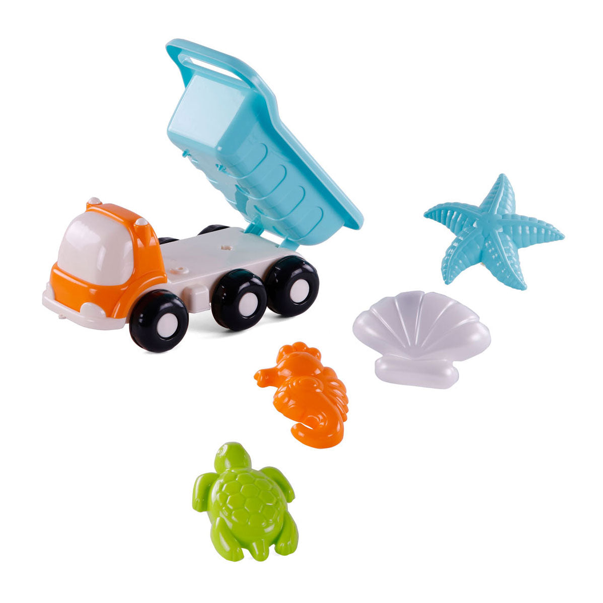 Cavallino strandkiepwagen met 4 zandvormen blauw