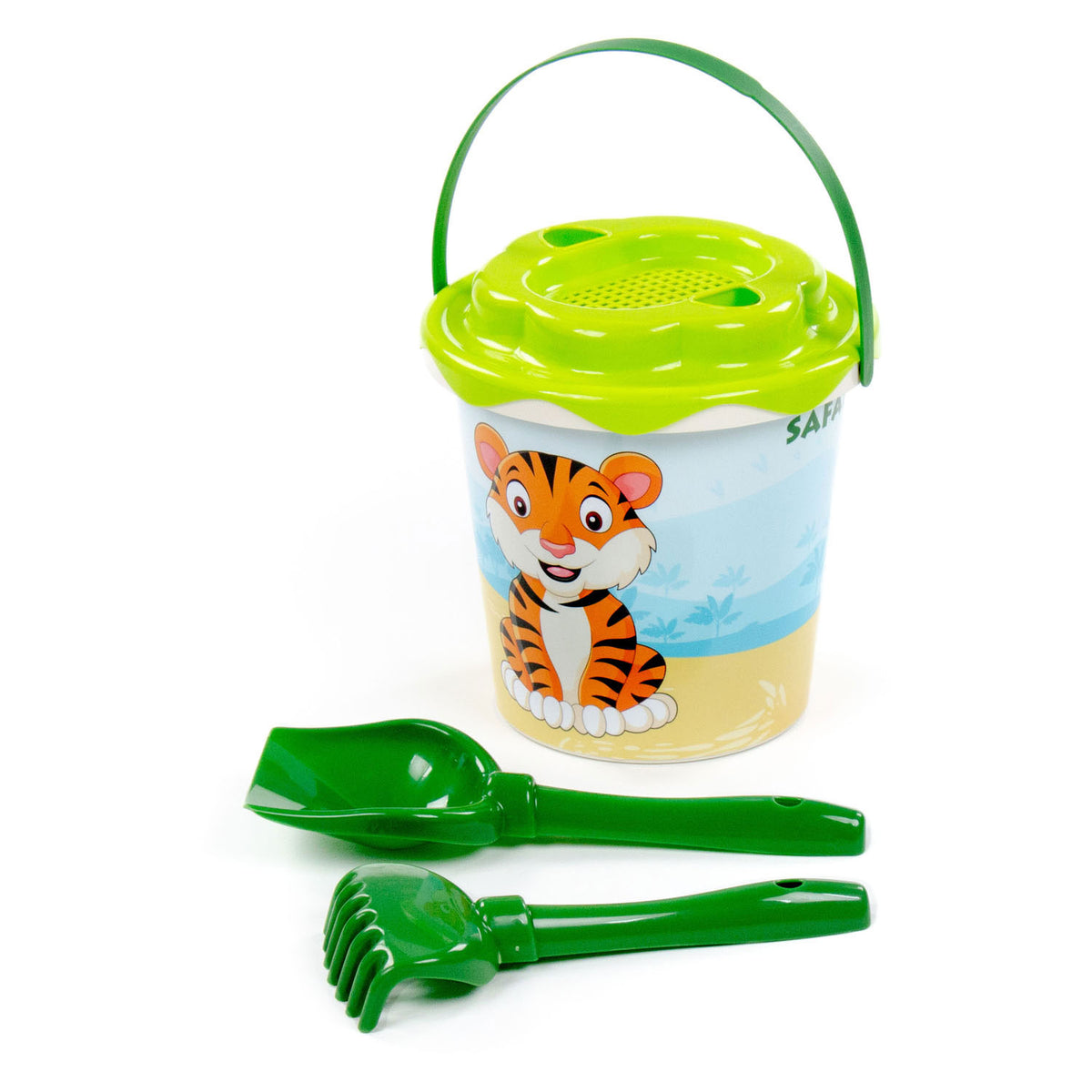 Cavallino safari XL bucket set green, 4-piece.