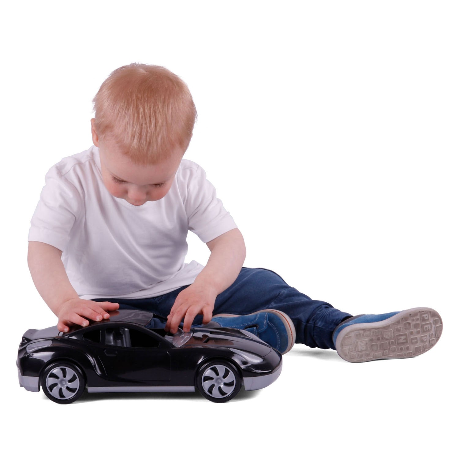 Cavallino raceauto zwart, 36cm