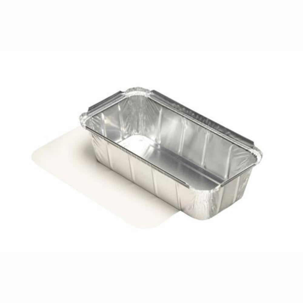 Papstar take-away aluminium schaal 1 liter met kartonnen deksel pak a 10st