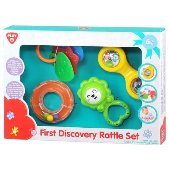 Playgo 4 babyspeeltjes in cadeausetje