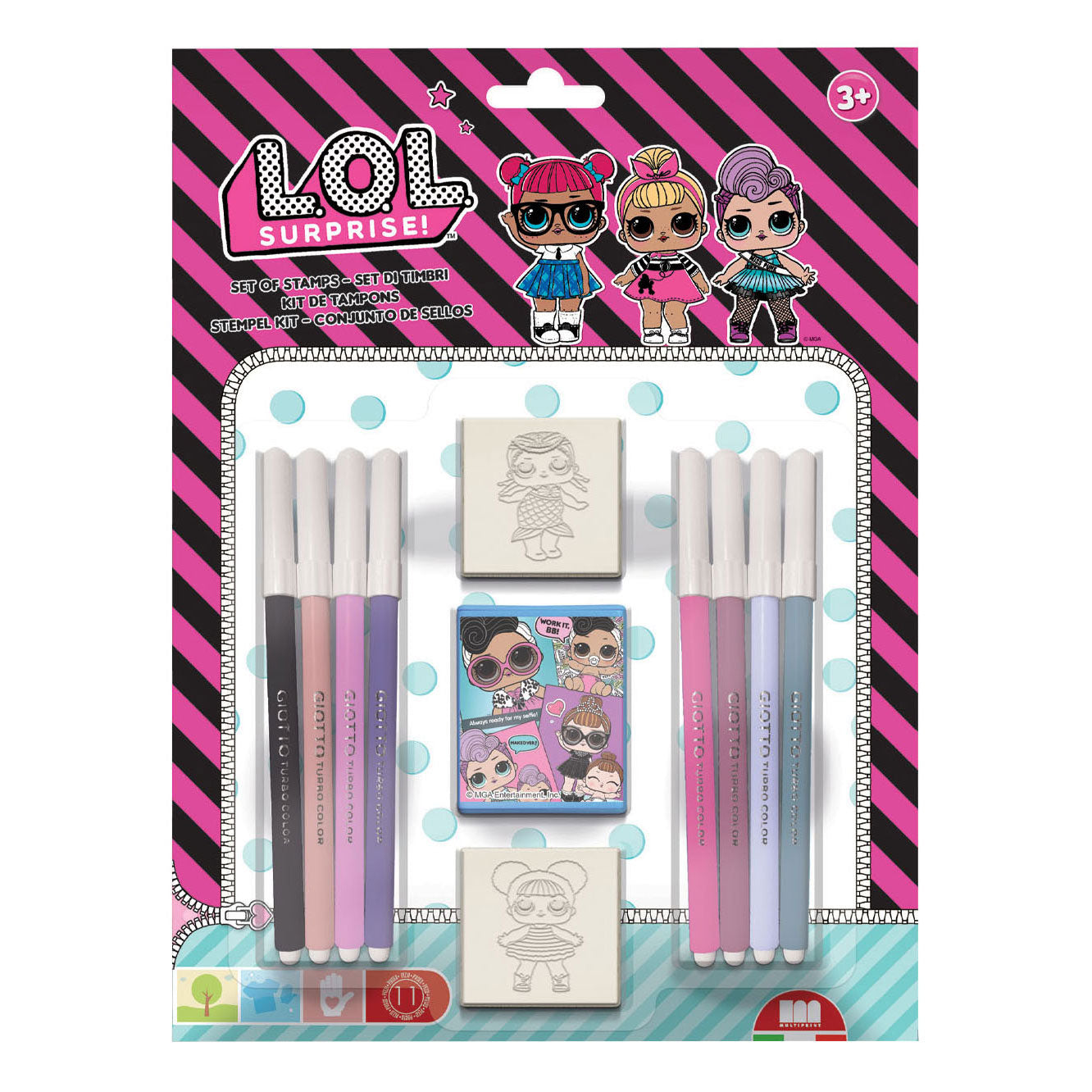 Multiprint lol verrassing stempelset, 11dlg.
