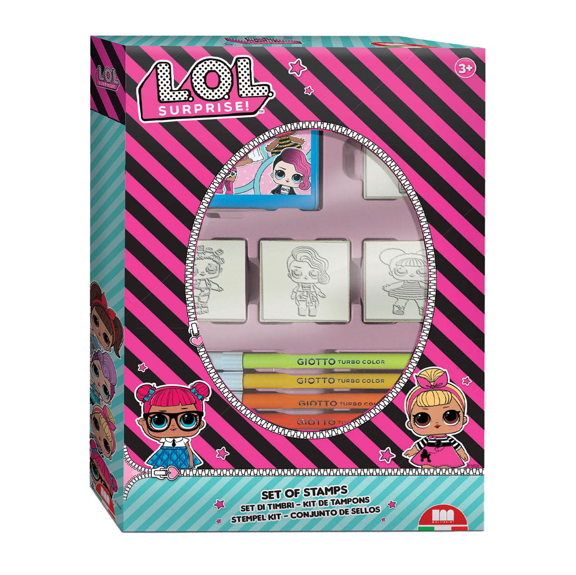 Multiprint lol verrassing stempelset met 4 stempels