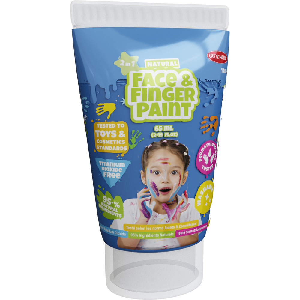 Boti naturel vingerverf tube - blauw, 65ml