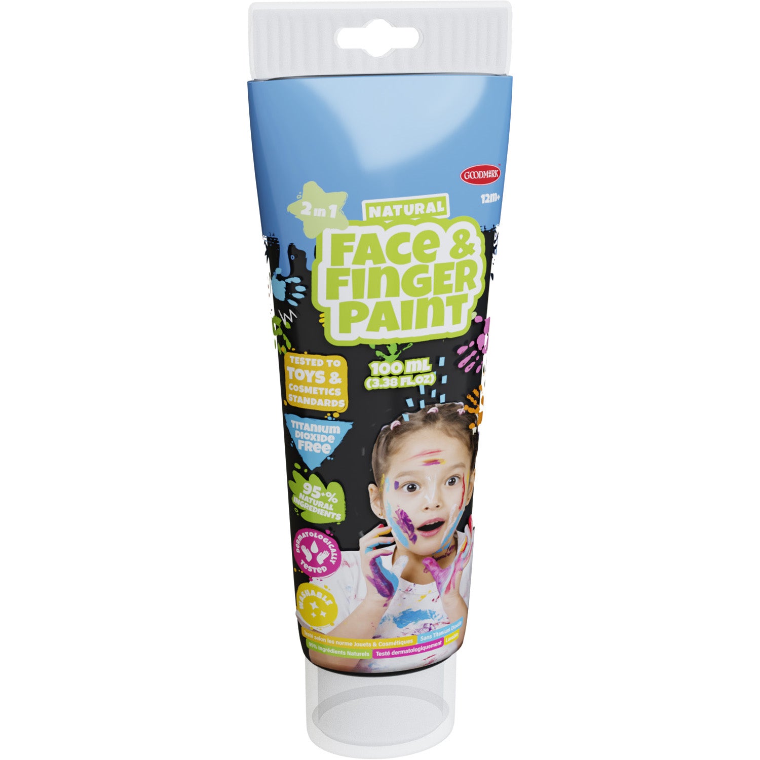 Boti natural face vingerverf tube - zwart, 100ml