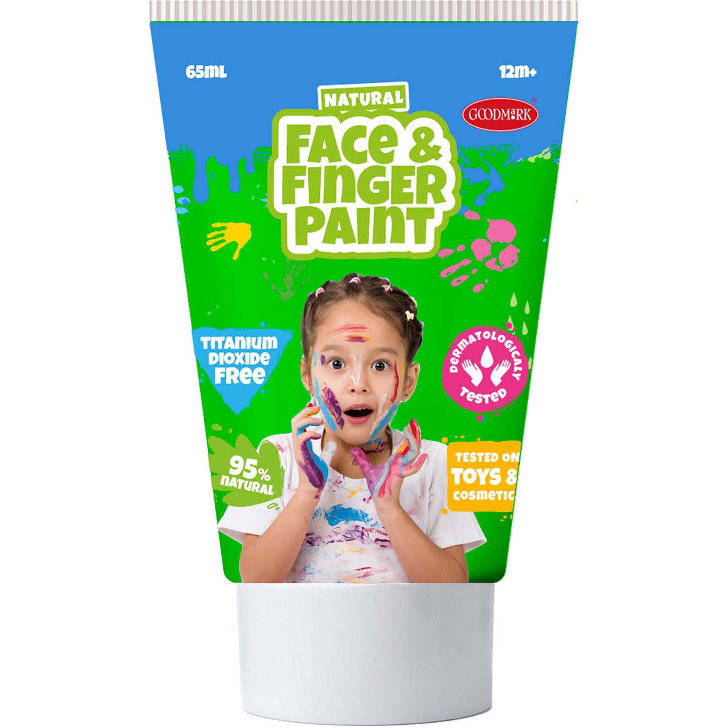 Boti naturel vingerverf tube - groen en geel, 2x65ml