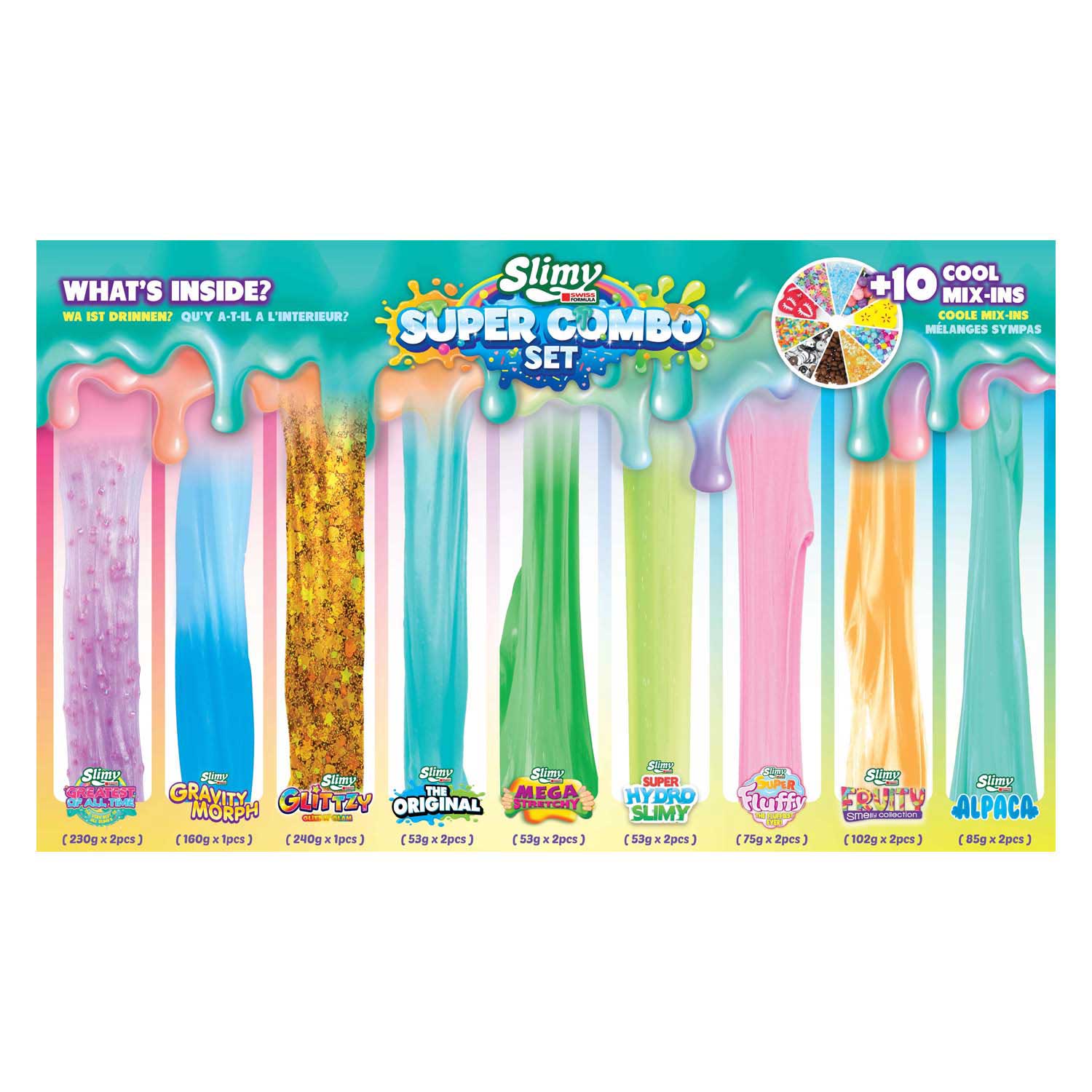 Joker slijm super combo set - 1,6kg kleurrijk speelplezier.