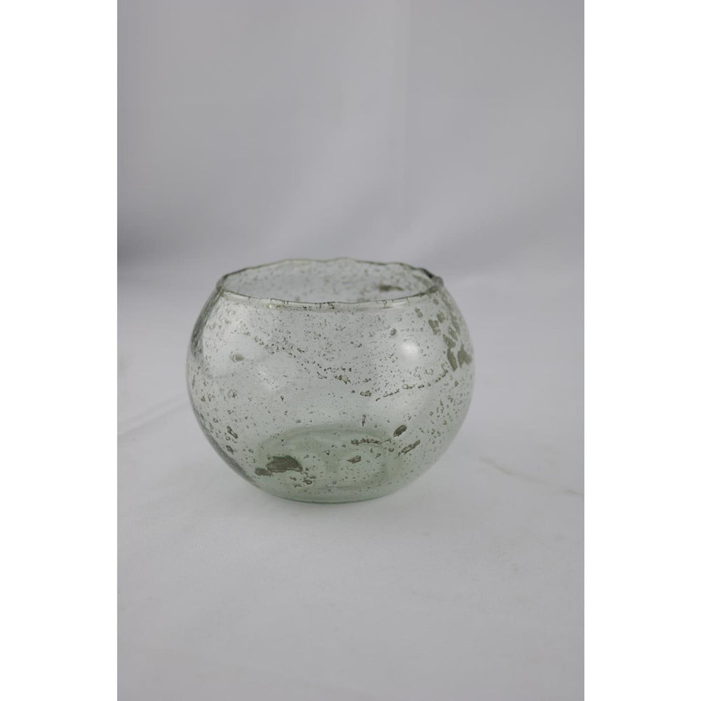 Mansion atmosphere vaas bol bubbel glas 14x14x10cm