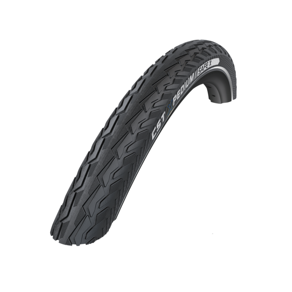 Pneu : Xpedium safe (3mm anti-crevaison) Couleur : noir avec reflet Taille : 28x1 5 8x1 3 8 ETRTO 37-622