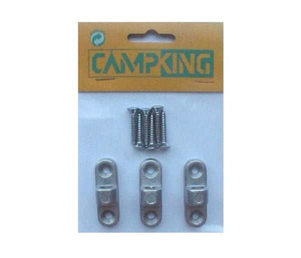 Campking umefa 3x framebevestigingsoog metaal met 6 schroeven horizontaal