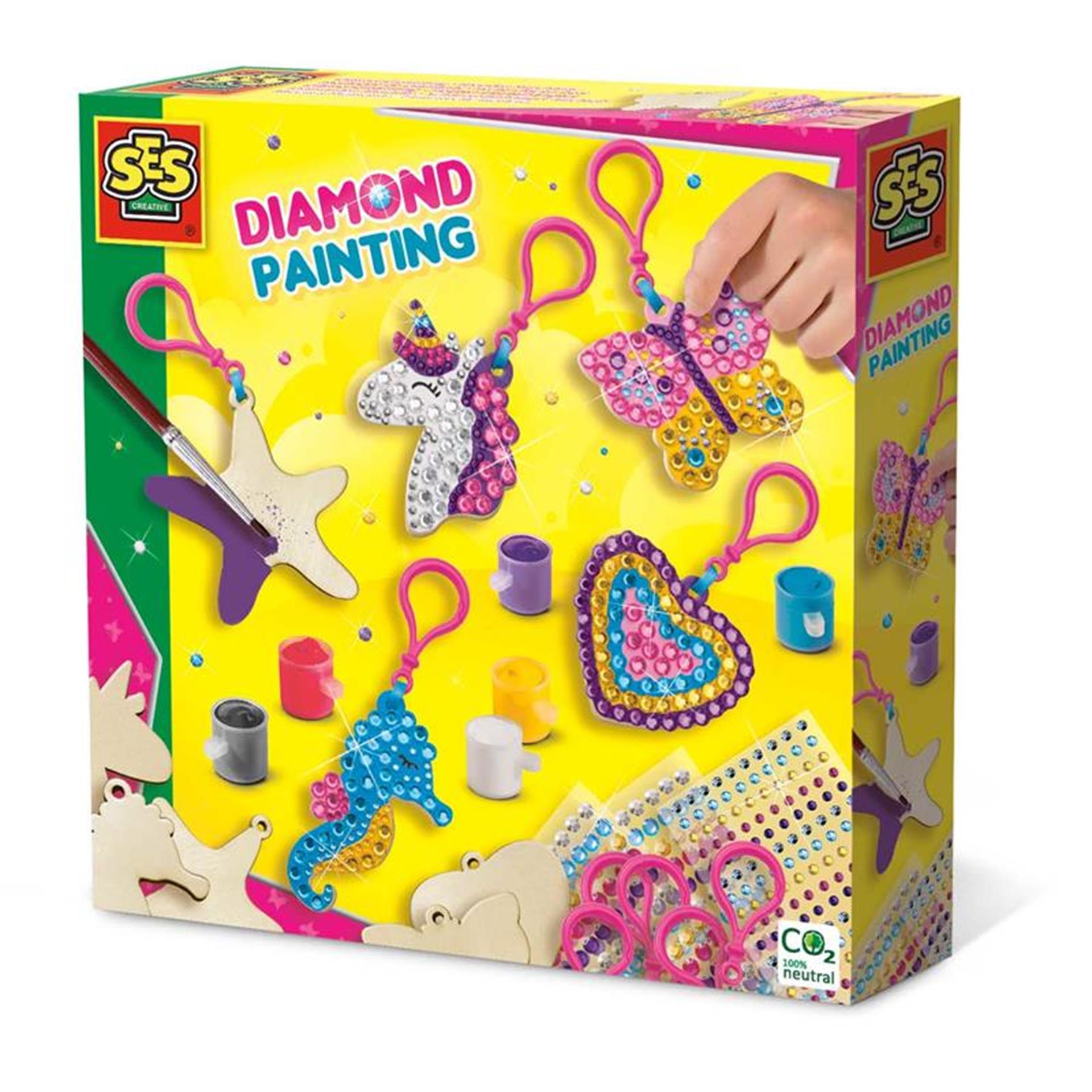 SES Diamond Painting - Houten sleutelhangers