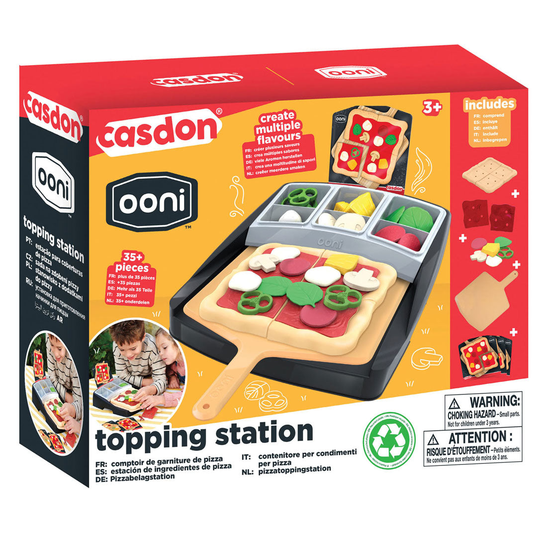Casdon ooni speelgoed pizza beleg station speelset