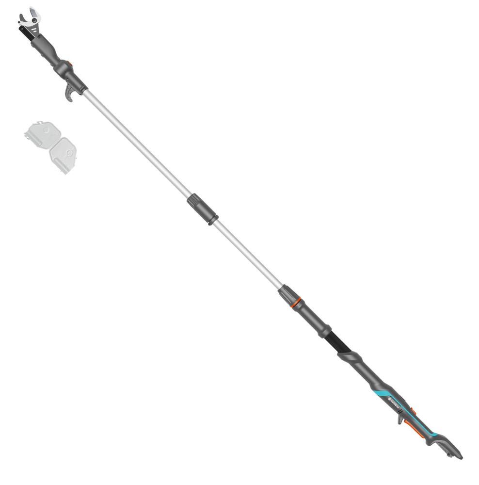 Gardena accu-telescooptakkenschaar highcut 250 18v p4a solo boomschaar (donkergrijs turquoise, accu en oplader niet inbegrepen, power for all alliance)
