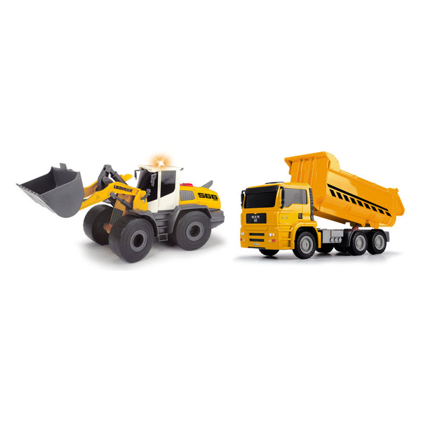 Dickie constructievoertuigen, set van 2