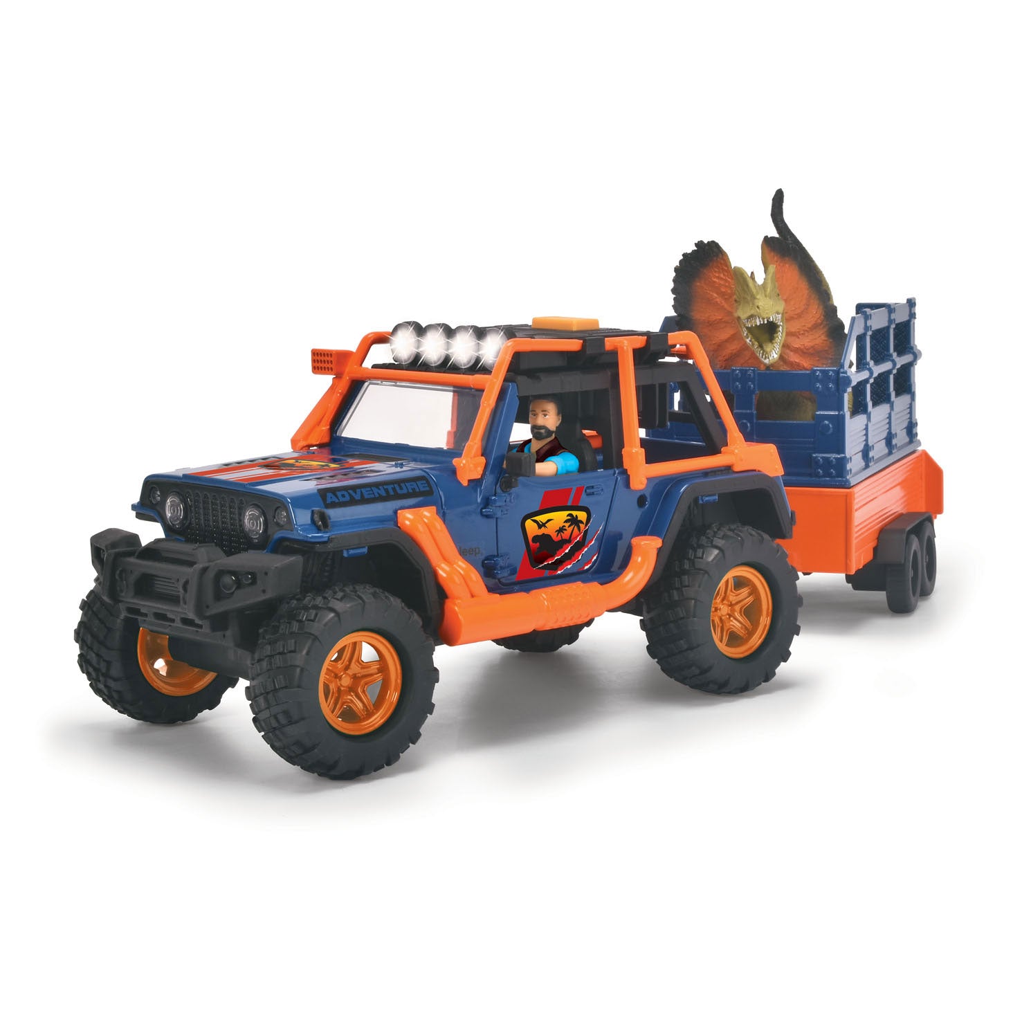 Dickie dino jeep met trailer speelset