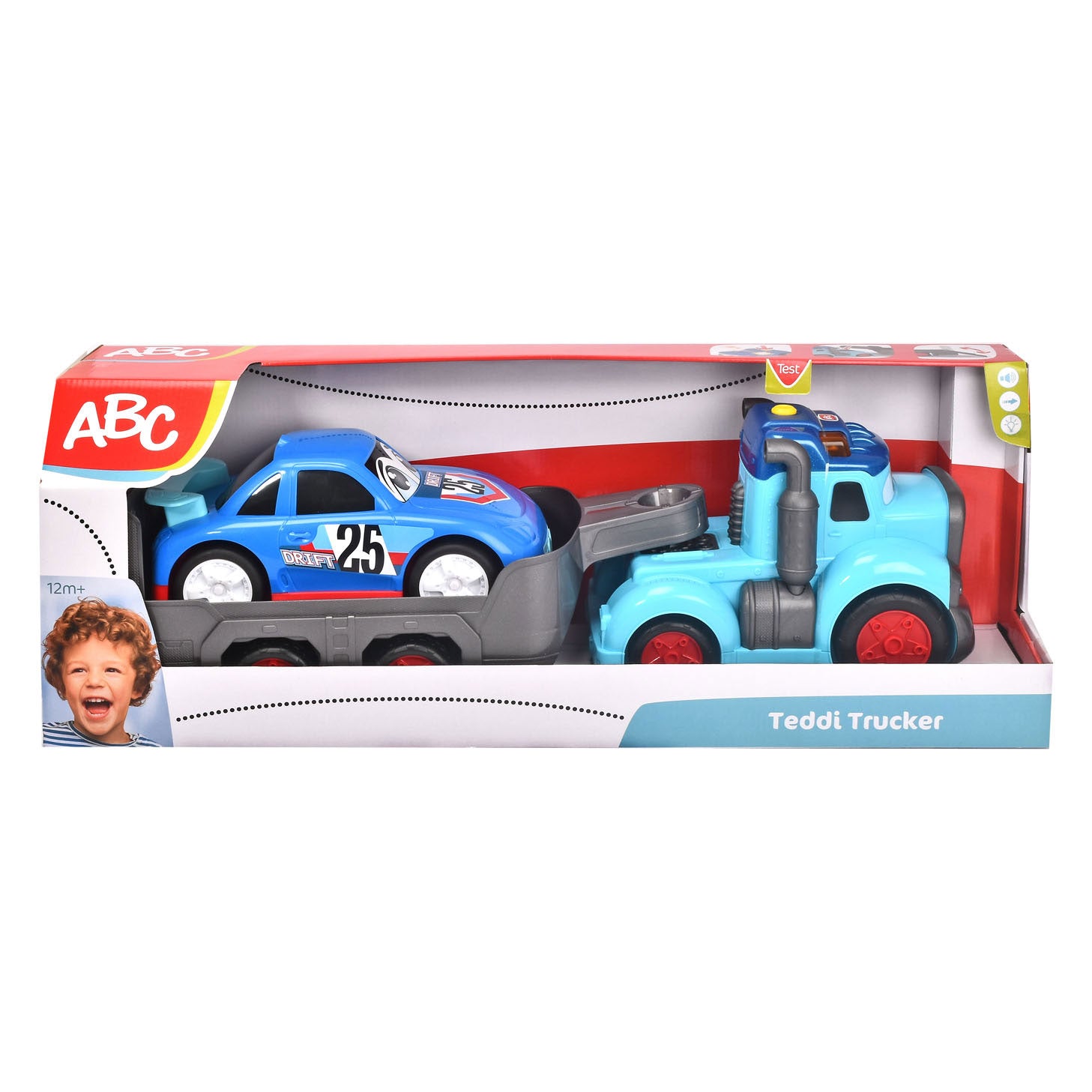 Abc dickie teddi trucker transporter met raceauto