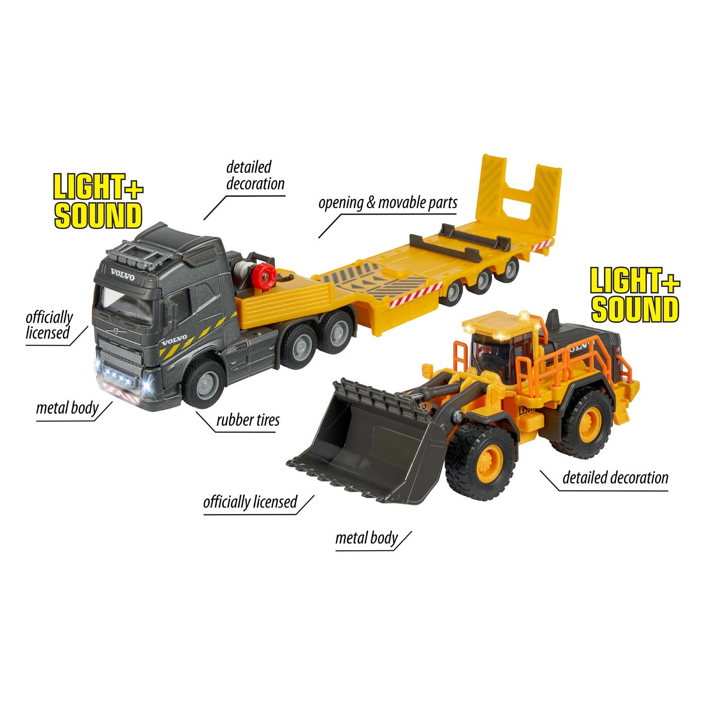 Majorette Volvo Vrachtwagen met Shovel