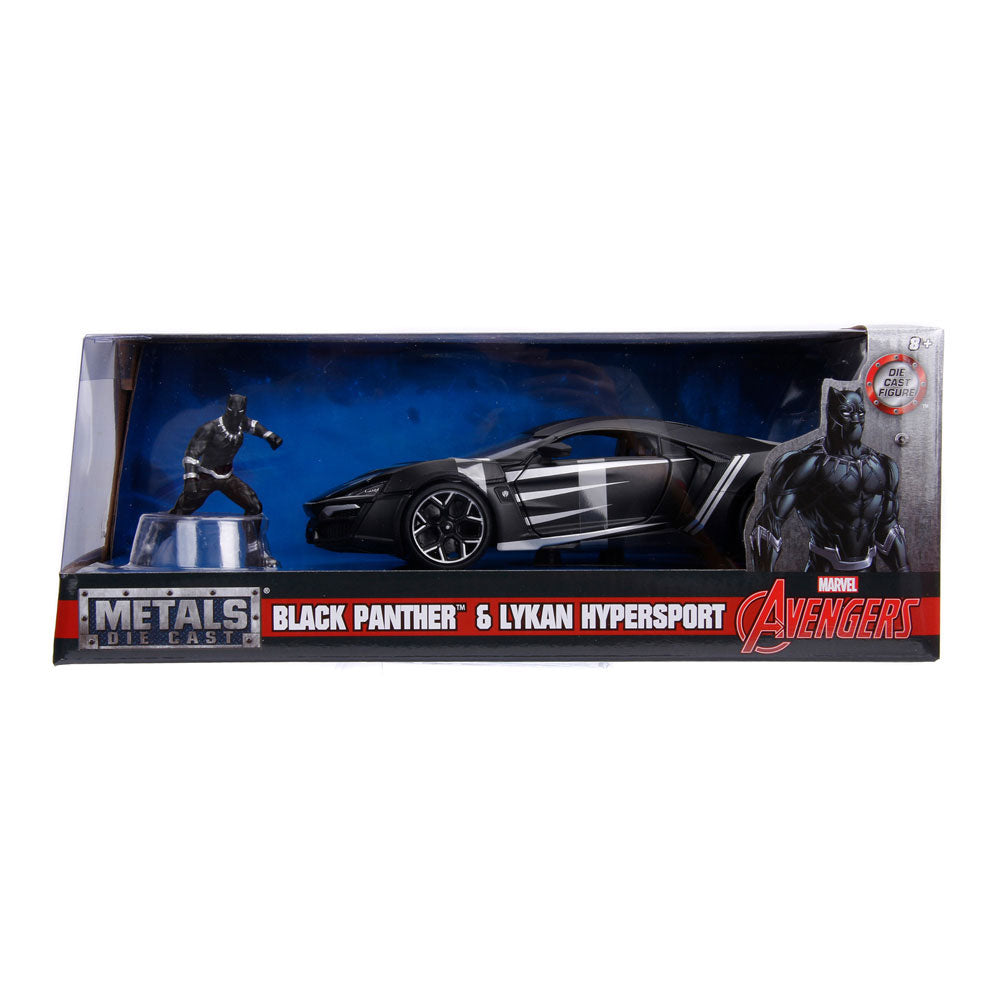 Jada Toys Jada Die-Cast Avengers Black Panther with Car 1:24