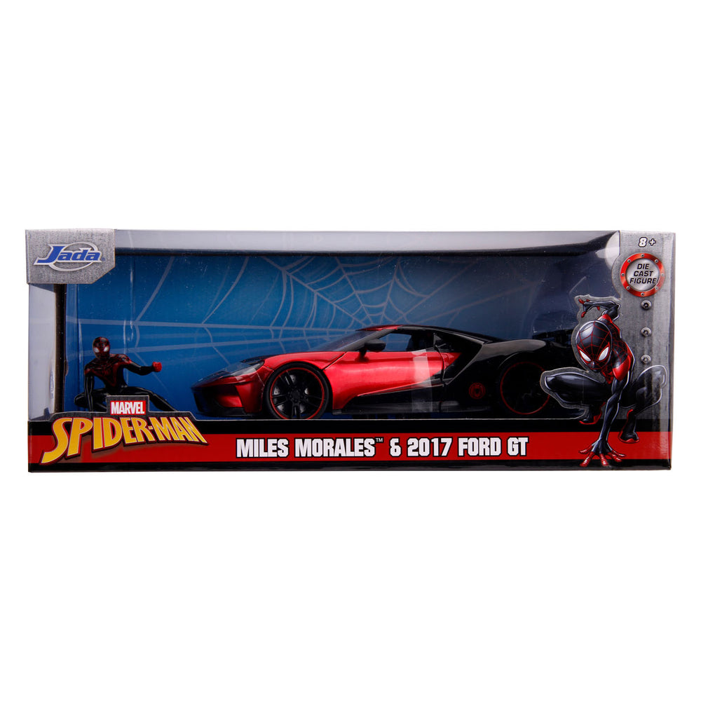 Jada Marvel Miles Morales Spiderman with 2017 Ford GT Car 1:24