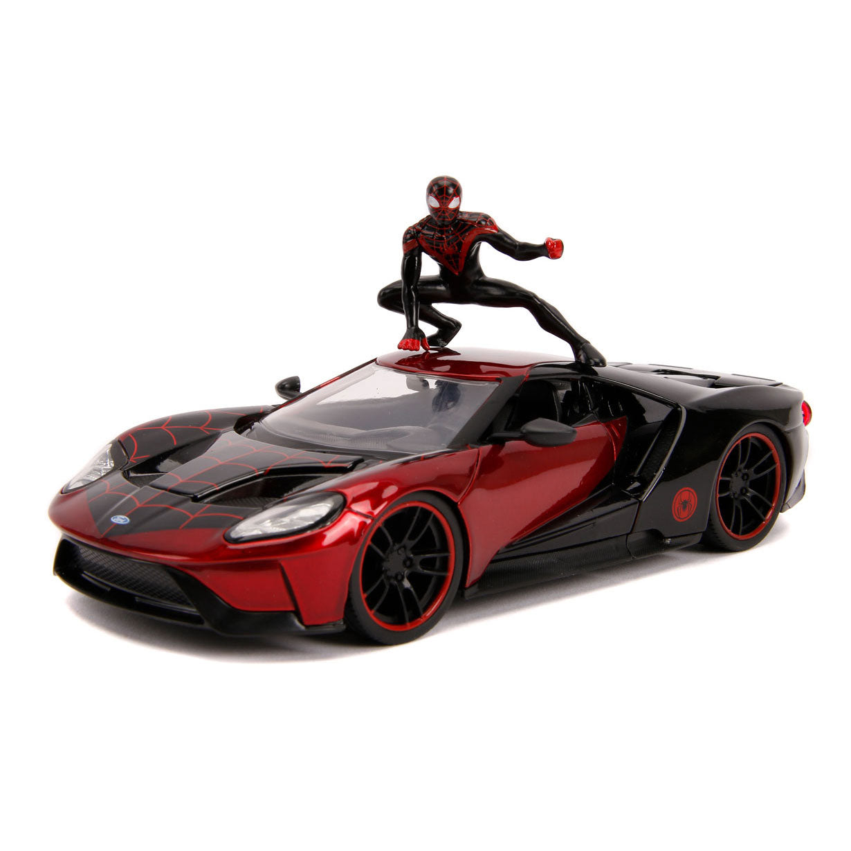 Jada Marvel Miles Morales Spiderman ontmoet 2017 Ford GT Auto 1:24