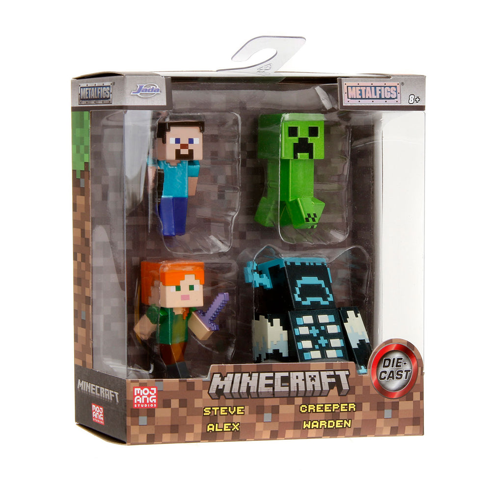 Jada Toys Jada Metalfigs Die-Cast Minecraft Figures Wave 9, 4-pack