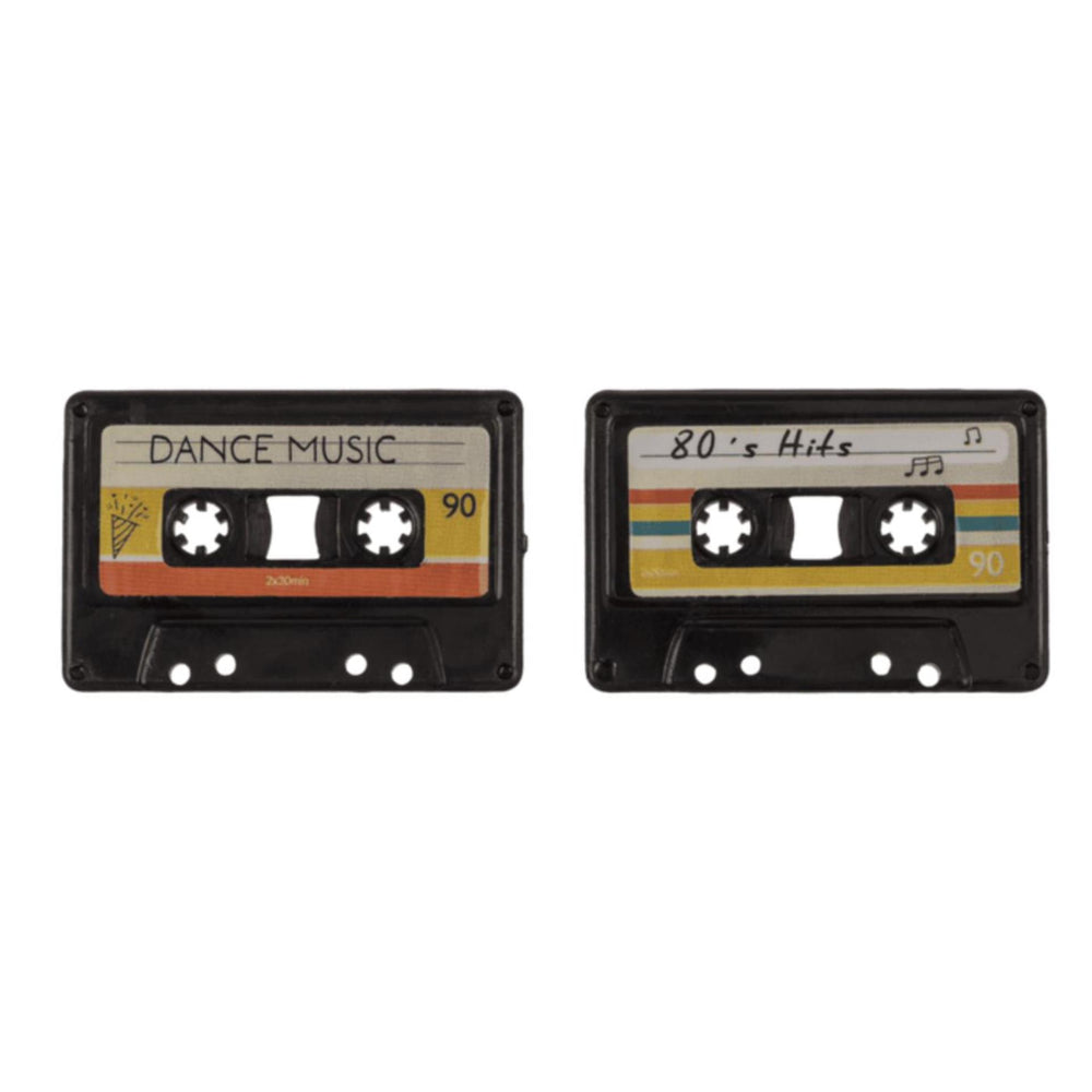 Ootb koelkastmagneten retro cassette 3x4,2cm set van 4 stuks