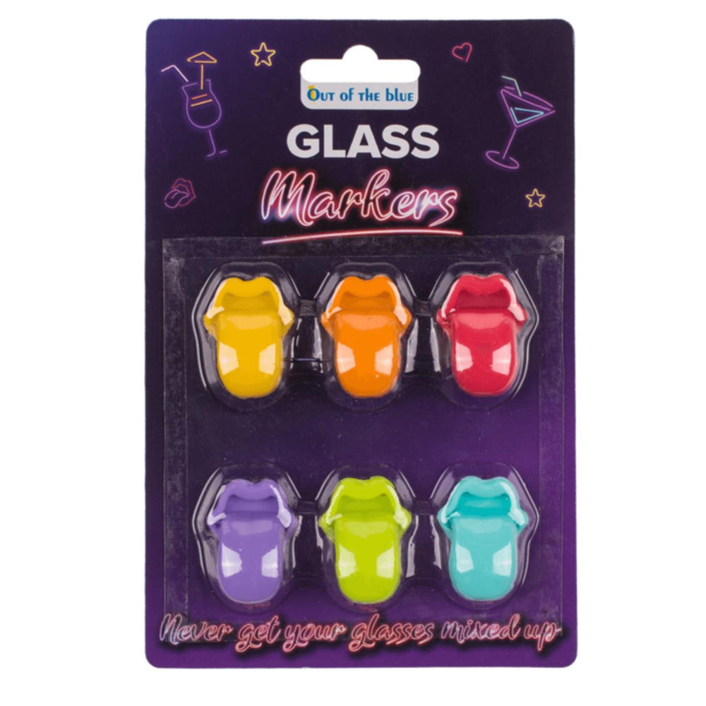 Ootb glas markers siliconen 6 stuks op kaart 1,4x1cm