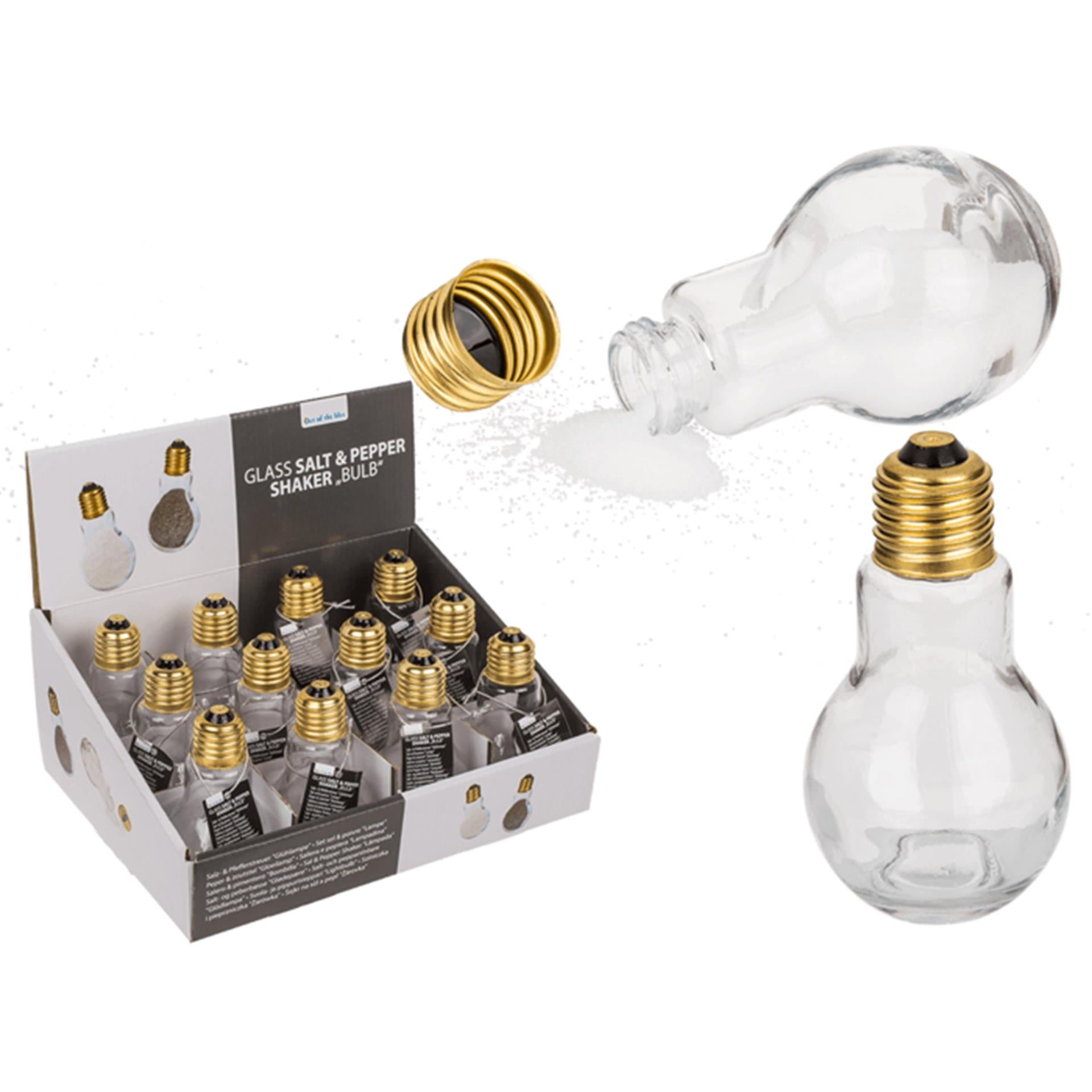 Ootb peper- of zoutstrooier gloeilamp 11cm