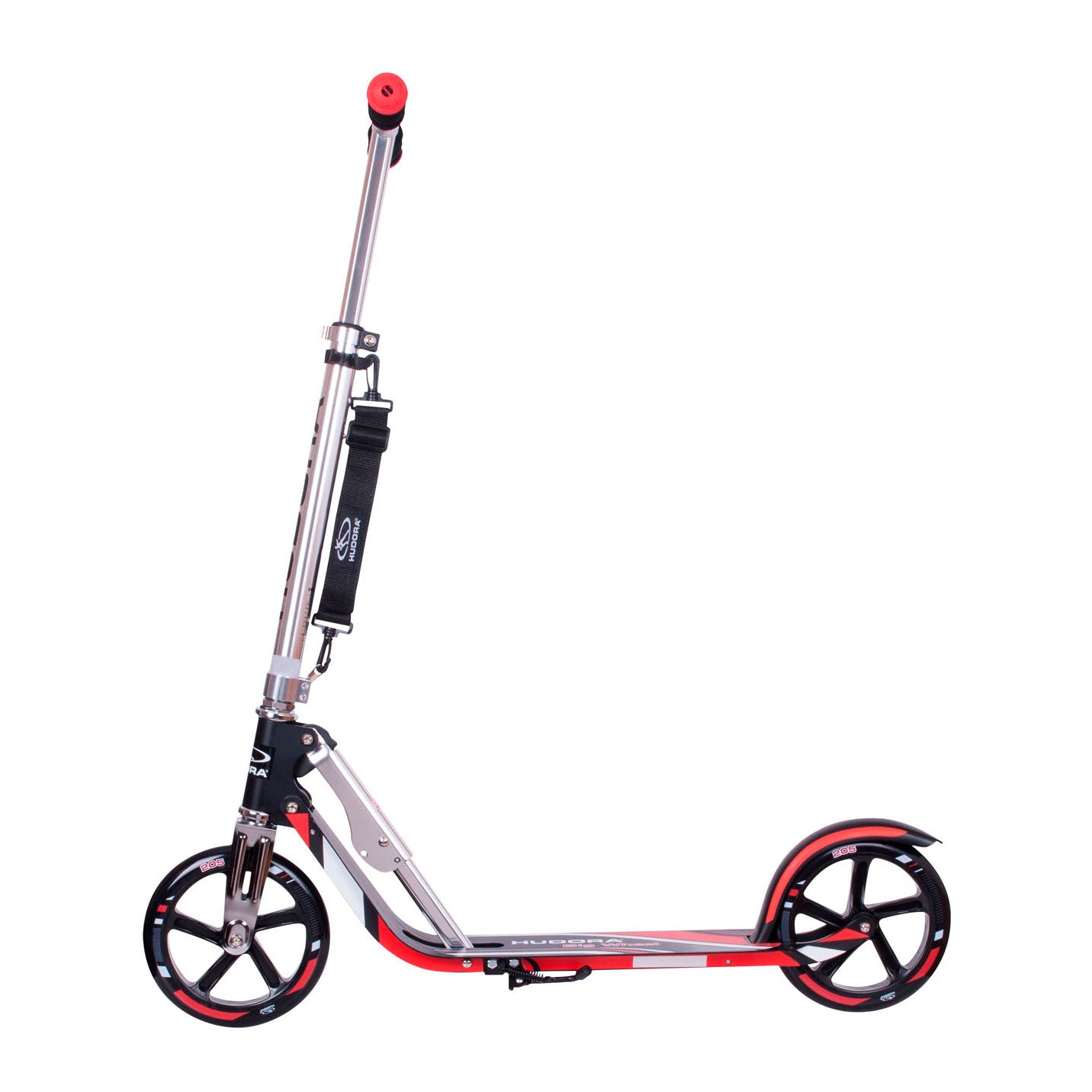 Hudora scooter big wheel step rx205 - zwart rood