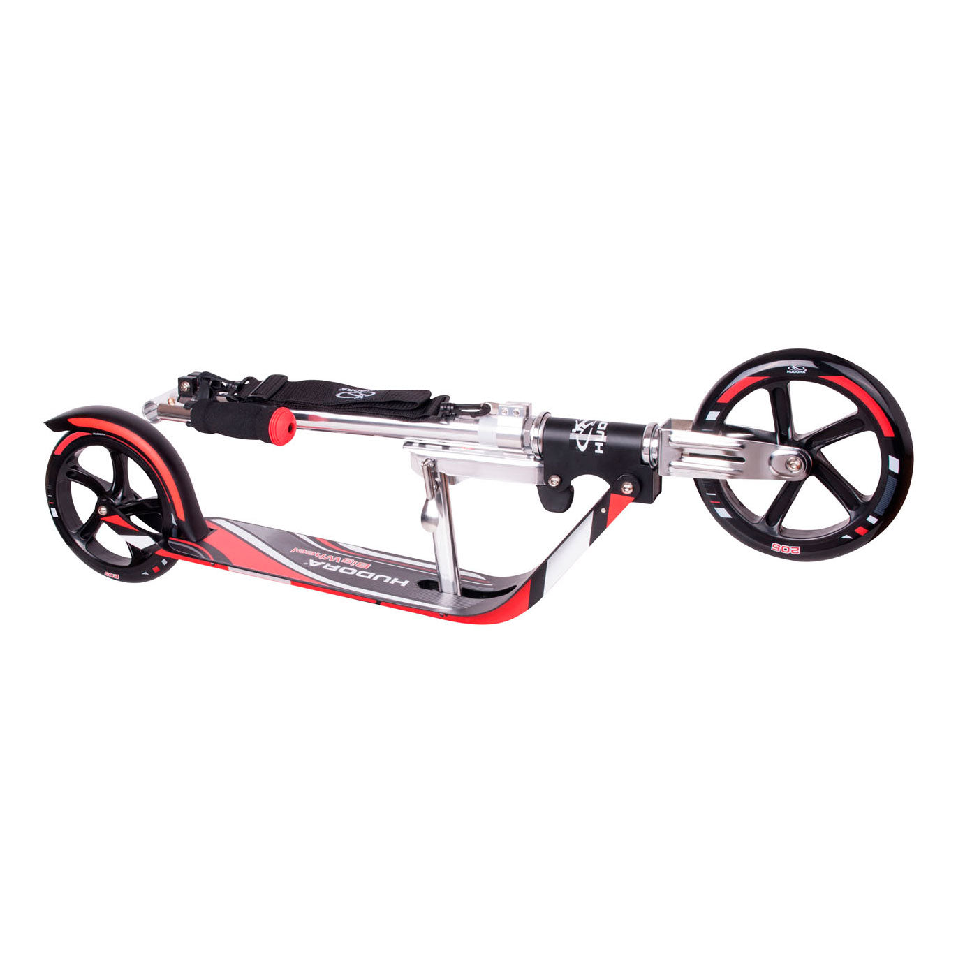Hudora scooter big wheel step rx205 - zwart rood