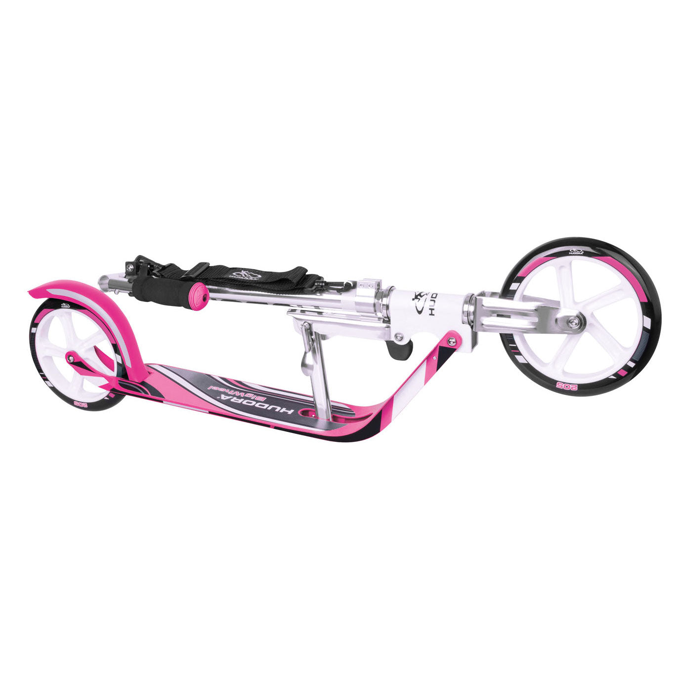 Hudora scooter big wheel step rx205 - wit roze