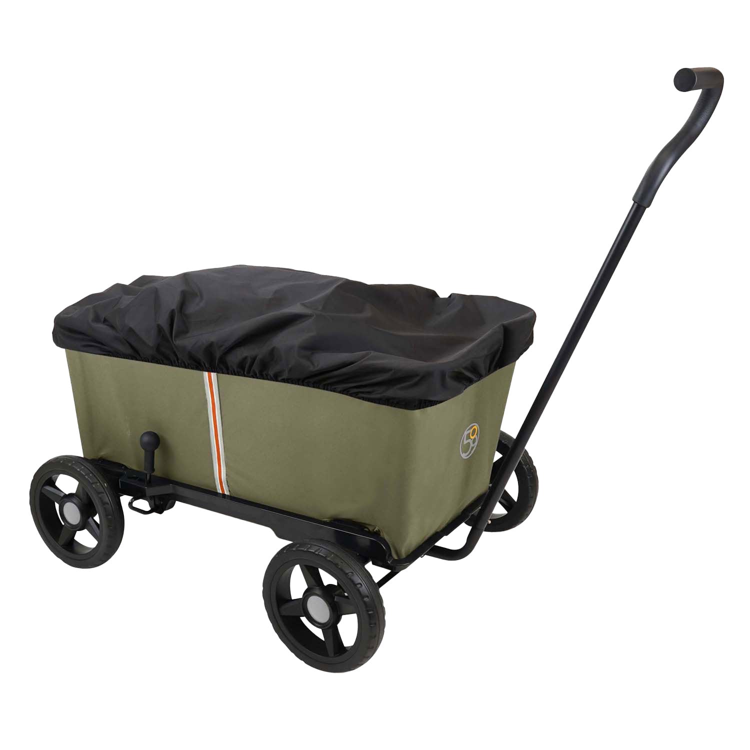 Bolderkar met draaibare wielen