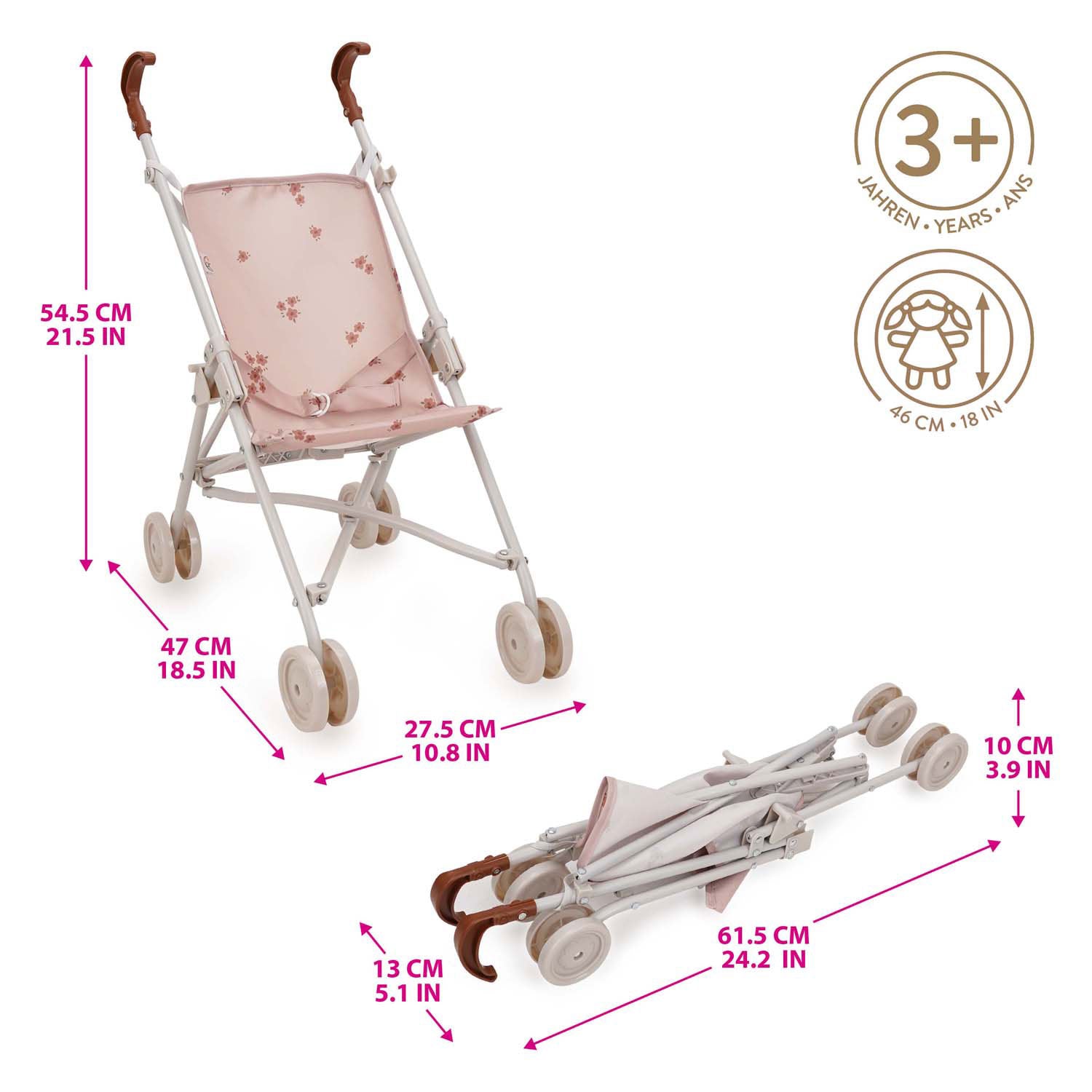 Buggy poppenwagen ballet flora