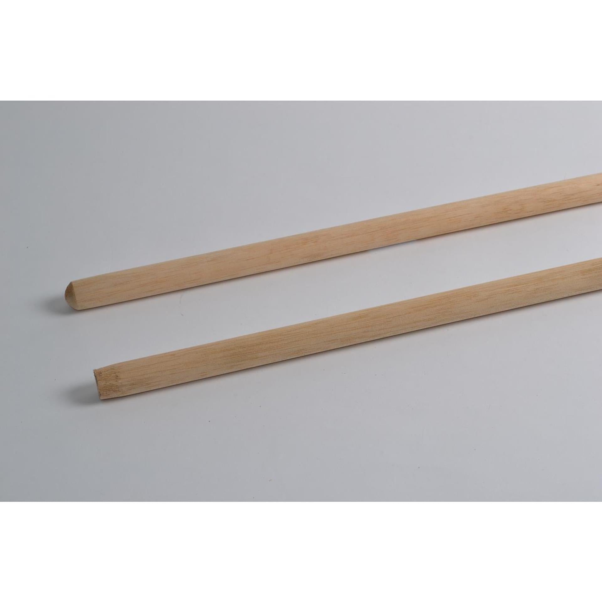 Linea bezemstaal ongelakt hout 120 cm