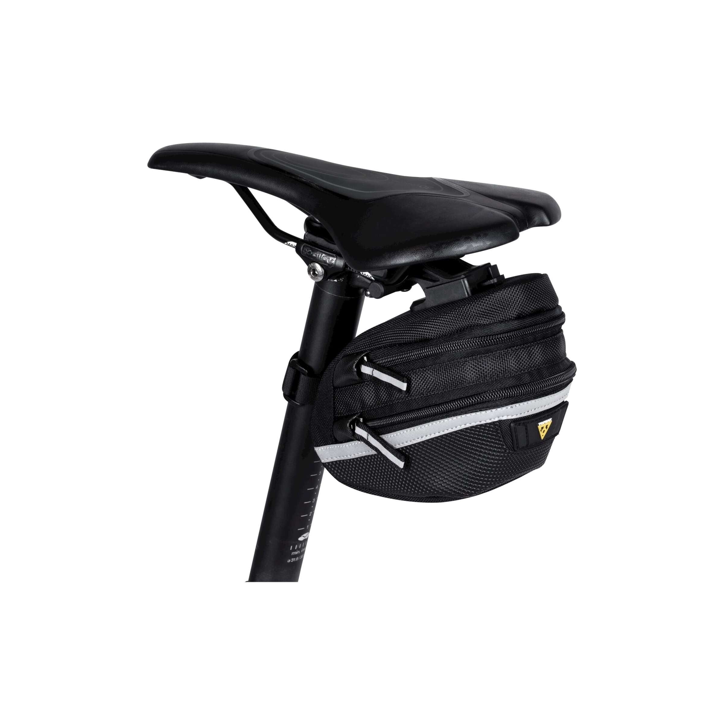 Topeak zadeltas WP II M, Zwart, Waterafstotend, Polyester, Adapter, 1,25L, QuickClick, Reflecterend, 152g