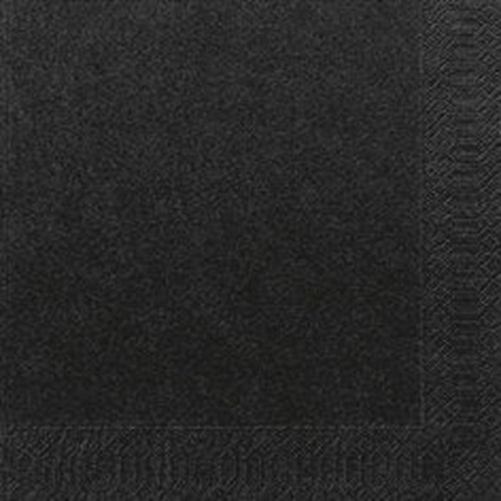 Duni servetten zwart 33x33cm 3-laagstissue fsc pak a 20 servetten